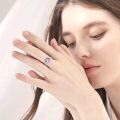 wholesale Sterling Silver Amethyst & CZ Ring - Adjustable Size 6-8, February Birthstone, Elegant Gift-0-1