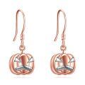 TOUPOP Sterling Silver Pumpkin Dangle Drop Earrings Cute Gifts For Women-0-0