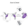 wholesale 925 Sterling Silver Hummingbird Stud Earrings Wholesale With Turquoise-0-4