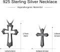 wholesale Black 925 Sterling Silver Cross Pendant Necklaces for Men & Women - Religious s for Baptisms and Weddings-0-1