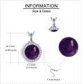 wholesale 925 Sterling Silver Black Onyx & Cubic Zirconia Round Cremation Keepsake Pendant Necklace with Funnel and Fill Tool-0-19