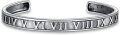 wholesale 925 Sterling Silver Roman Numeral Inspirational Strength Mantra Cuff Bracelet Set-0-0
