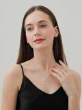 wholesale 925 Sterling Silver Pink Ribbon Fist Cross Pendant Necklace for Women - Breast Cancer Awareness Jewelry-0-2