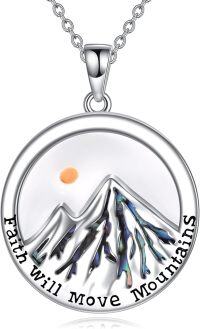 wholesale 925 Sterling Silver Round Faith Will Move Mountains Cross Pendant Necklace for Women and Moms-3-Cracked Seed Necklace