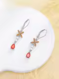 TOUPOP Sterling Silver Teardrop Geometry Dangling Drop Earrings Gifts For Women-0-1