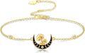 wholesale 14K Gold Mushroom Moon Charm Bracelet - 14K Gold  Minimalist s for Her-0-0