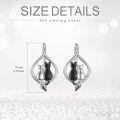 TOUPOP Sterling Silver Leverback Dangle Drop Hoop Earrings For Women-0-4