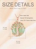 wholesale 925 Sterling Silver Tree Of Life Pendant Necklace Wholesale With Green Gemstone-0-25