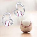 wholesale 925 Sterling Silver Baseball Stud Earrings for Women Sports s for Mom Player Lover-0-5