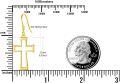 wholesale Gold 925 Sterling Silver Hypoallergenic Long Cross Dangle Earrings for Women Christian Religious Gifts-0-4