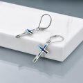 wholesale Sterling Silver Cross Leverback Dangle Drop Earrings for Women Men-0-32