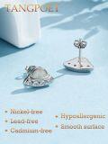 wholesale 925 Sterling Silver UFO Shape Opal & Cubic Zirconia Stud Earrings for Sensitive Skin-0-1