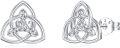 wholesale 925 Sterling Silver Trinity Knot Stud Earrings - Irish  for Women-0-0