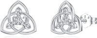 wholesale 925 Sterling Silver Trinity Knot Stud Earrings - Irish  for Women-Triangle