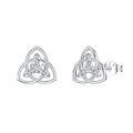 wholesale 925 Sterling Silver Trinity Knot Stud Earrings - Irish  for Women-0-0