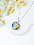 wholesale White Gold Yellow Gold Plated Sterling Silver Austrian Crystal Celtic Tree of Life Necklace-0-195