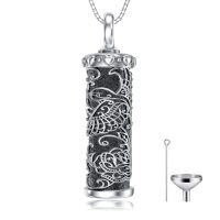 wholesale 925 Sterling Silver Retro Hummingbird Rose Sunflower Urn Pendant Necklace-1-Hummingbird