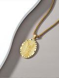 wholesale 925 Sterling Silver Saint Michael Archangel Oval Prayer Medal Pendant Necklace-0-3