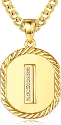 wholesale Sterling Silver A Z Letter Pendant Necklace w Cuban Chain (Gift)-I