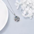 wholesale 925 Sterling Silver Saint Michael Abalone Shell Angel Wings Pendant Necklace-0-2