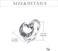 wholesale 925 Sterling Silver Heart CZ Frog Adjustable Rings for Women-0-2