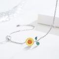 wholesale 925 Sterling Silver Infinity & Sunflowers Charm Bracelet for Women - Mothers Day Gifts-0-1