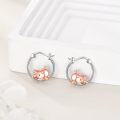 wholesale 925 Sterling Silver Pig Hoop Earrings for Sensitive Ears-0-2