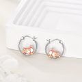 wholesale 925 Sterling Silver Pig Hoop Earrings for Sensitive Ears-0-2