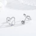 wholesale 925 Sterling Silver Stud Earrings Stethoscope for Nurse Doctor RN Medical Student-0-2