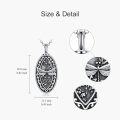 wholesale 925 Sterling Silver 925 Dragonfly Floral Keepsake Cremation Pendant Urn Necklace w/Funnel & Fill Tool in Gift Box-0-5