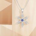 wholesale TOUPOP Christmas Gifts For Women Sterling Silver Snowflake Pendant Necklace Winter Frozen Pendant Jewelry Christmas Gift For Women -0-2