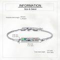 wholesale 925 Sterling Silver Abalone Shell Musical Note Design Bar Bracelet for Women-0-4