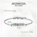 wholesale 925 Sterling Silver Abalone Shell Musical Note Design Bar Bracelet for Women-0-4