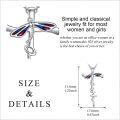wholesale 925 Sterling Silver Dragonfly Cross Pendant Necklace for Women Gifts for Mom Wife-0-1