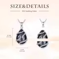 TOUPOP Sterling Silver Onyx Hummingbird Dragonfly Butterfly Snake Octopus Pendant Necklace-0-5
