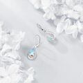 wholesale 925 Sterling Silver Turtle With Palm Tree Teardrop Earrings-0-3
