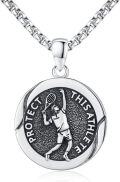 wholesale 925 Sterling Silver  Tennis Player Sports Pendant Necklace-0-0