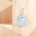 wholesale 925 Sterling Silver Opal Sun & Clouds Pendant Necklace-0-1