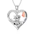 TOUPOP Sterling Silver Stone Animal Pendant Necklace for Women-0-0