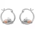 wholesale 925 Sterling Silver Halloween Hoops with Pumpkins and Jack-o'-Lanterns-0-0