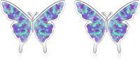 wholesale 925 Sterling Silver Blue Fire Opal Butterfly Stud Earrings Hypoallergenic  for Women Girls 6mm x 8mm-Butterfly Earring(Purple)