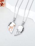 wholesale 925 Sterling Silver Deer Mother & Daughter Matching Necklaces-0-2