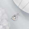 wholesale 925 Sterling Silver Penguin in Heart Shape Pendant Necklace - Cute Animal s for Women-0-2