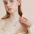 wholesale 925 Sterling Silver Lyre Necklace Wholesale With Mother Of Pearl-0-3