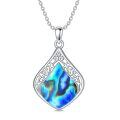 wholesale 925 Sterling Silver Pendant Necklace Black Agate Teardrop Platinum Plated Filigree Design For Women-0-30