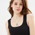 wholesale 925 Sterling Silver Daisy Flower Pendant Necklace-0-2