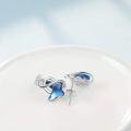 wholesale 925 Sterling Silver & Austrian Crystal Butterfly Infinity Love & Freedom Earrings 0.35-0.50-0-3