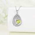 wholesale Sterling Silver Yellow Gold Plated Gemstone Tree of Life Pendant Necklace-0-174