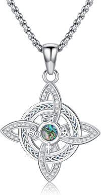 wholesale Sterling Silver Mustard Seed Compass Nurse Pendant Necklace w Birthstone Animal Jewelry Gift for Women-Witches Knot