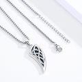 wholesale 925 Sterling Silver Abalone Shell Triquetra Knot Pendant Necklace for Men & Women-0-1